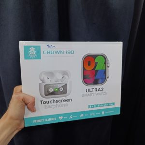 ساعت هوشمند و هندزفری بلوتوثی  CROWN I90